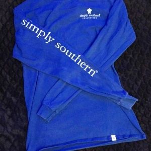 Blue simply southern women's small GUC long sleeve shirt